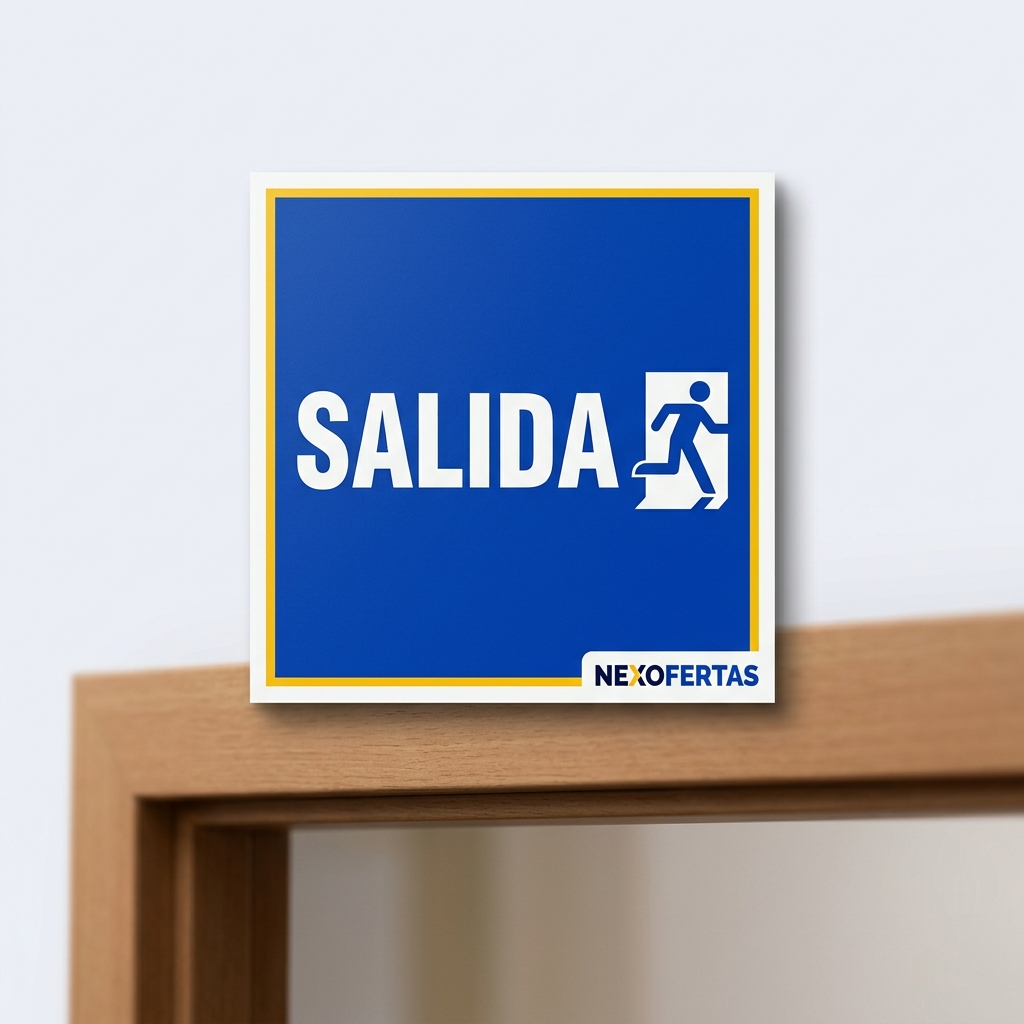 [NX-letrero-de-salida-o-exit-en-pvc-3mm] Letrero de salida en PVC 3 mm