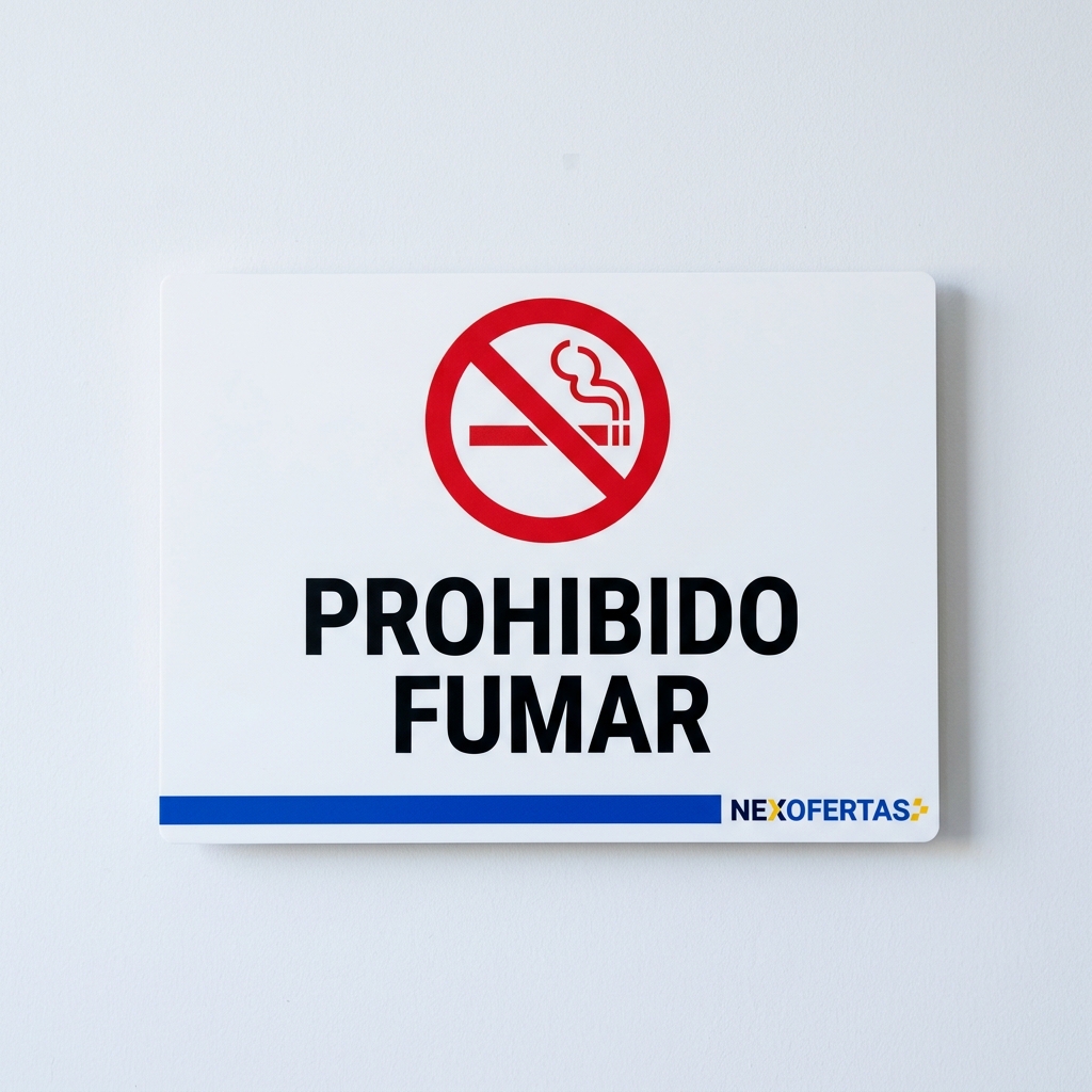 [NX-letrero-prohibido-fumar-14x8-5] Letrero "Prohibido fumar" en PVC 14x8.5"