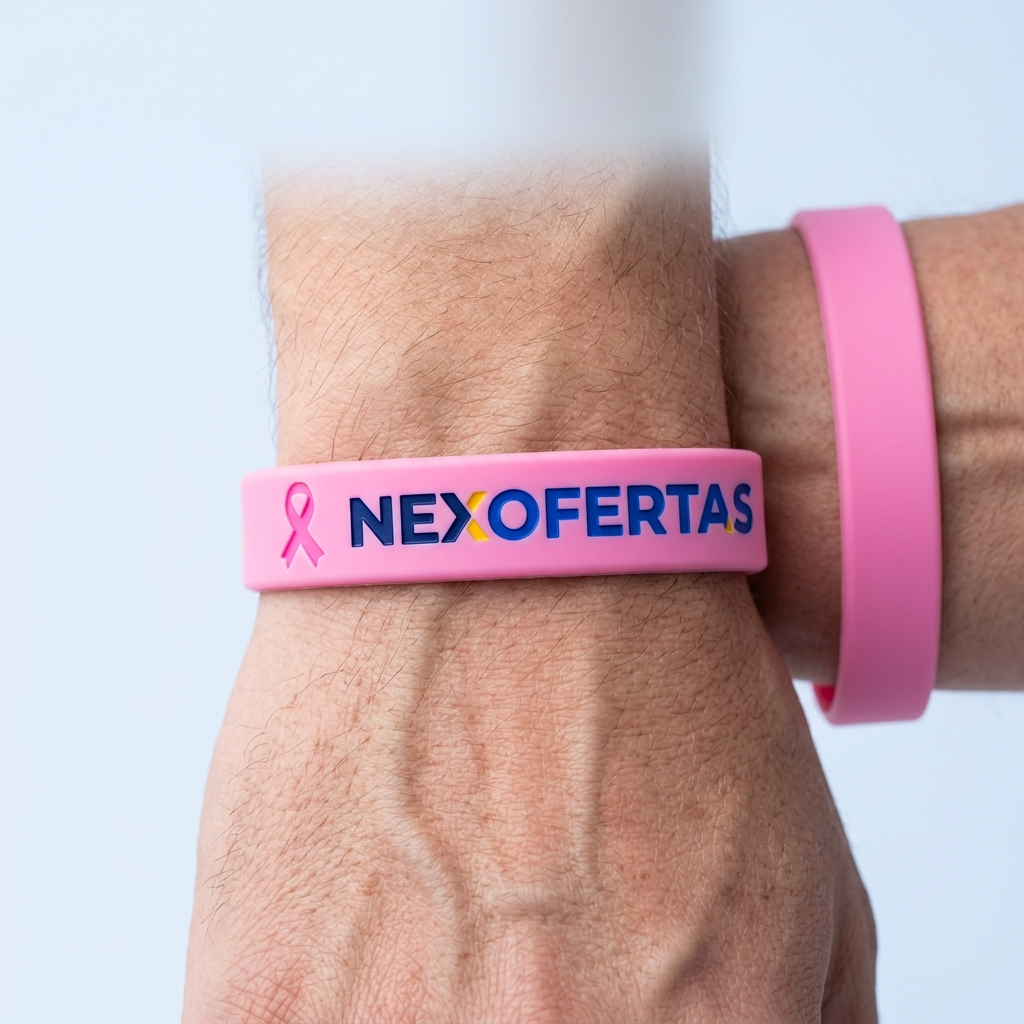 [NX-pulseras-de-silicona-cinta-rosada] Pulseras de silicona rosadas para campañas de octubre