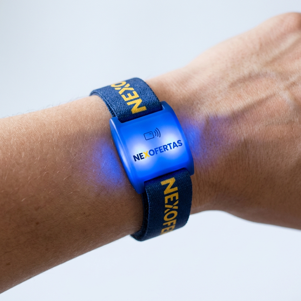 [NX-gb-pulsera-led-nfc] Pulsera LED con chip NFC para conciertos